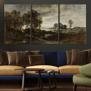 Adolf Dressler Landscape of the Oder River Wall Art Canvas