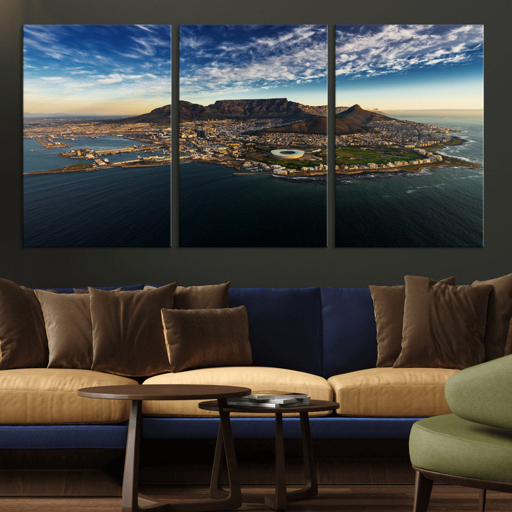 Cape Town Skyline Wall Art Canvas Print – Table Mountain
