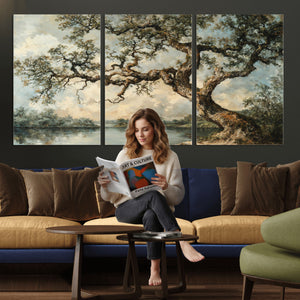 Old Oak Tree Canvas Wall Art, Turner Inspired Romantic