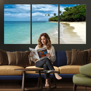 Puerto Rico Beach Paradise Wall Art – Tropical Coastal Print
