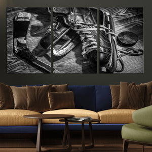 Old Pair of Mens Skates Wall Art Canvas, Men Skates Wall Art