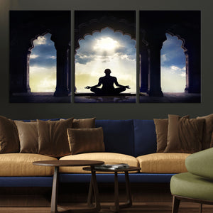 Women and Yoga Wall Art Canvas Print