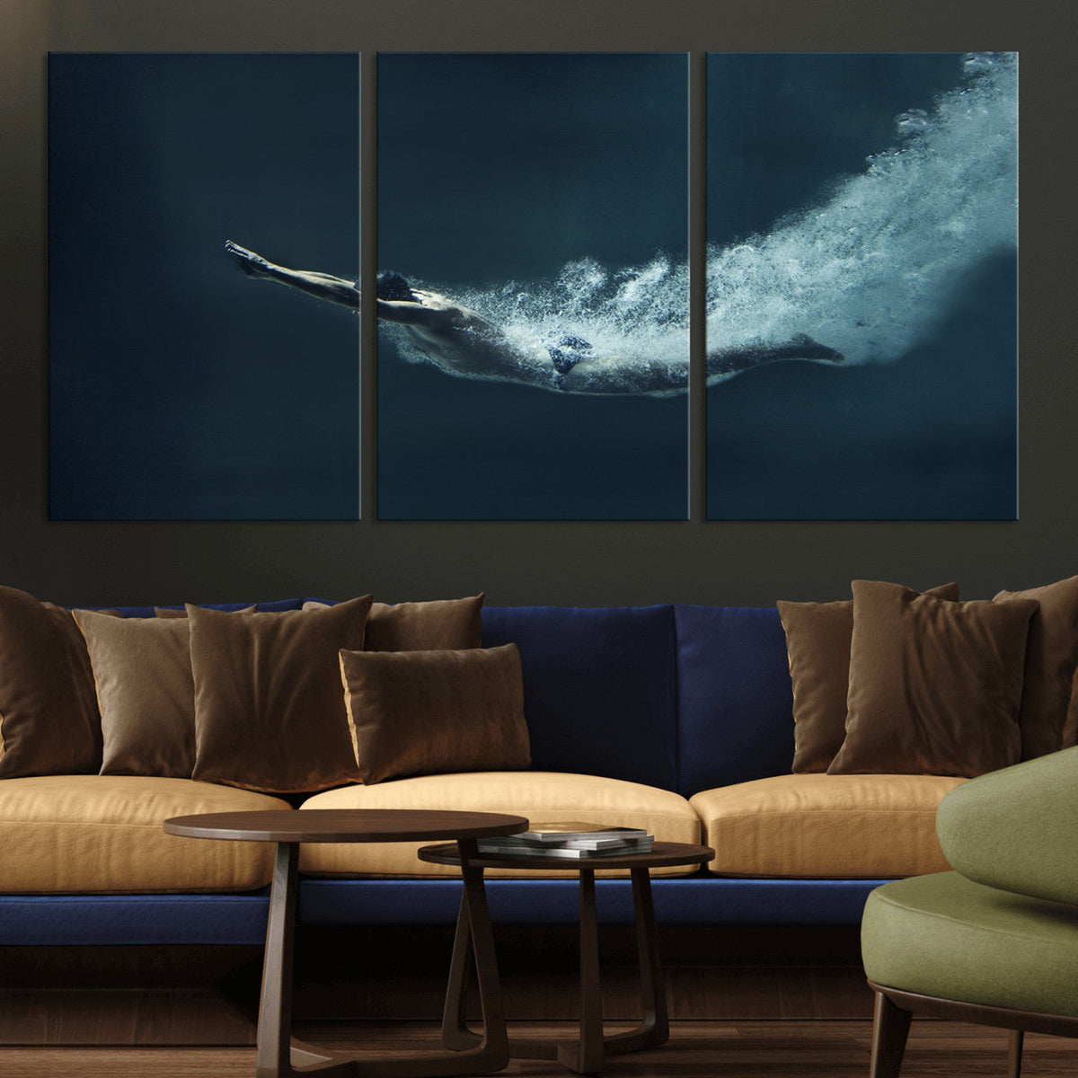 Swimmer Wall Art Canvas Print