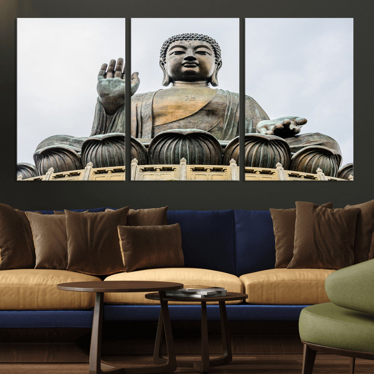 Buddha Statue Wall Art Canvas Print