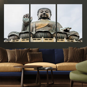 Buddha Statue Wall Art Canvas Print