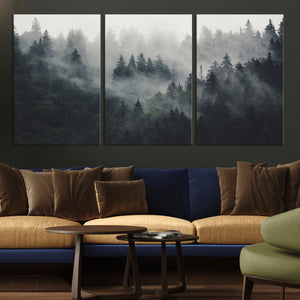 Nature Wall Decor - Serene Triptych Nature Print – Woodland