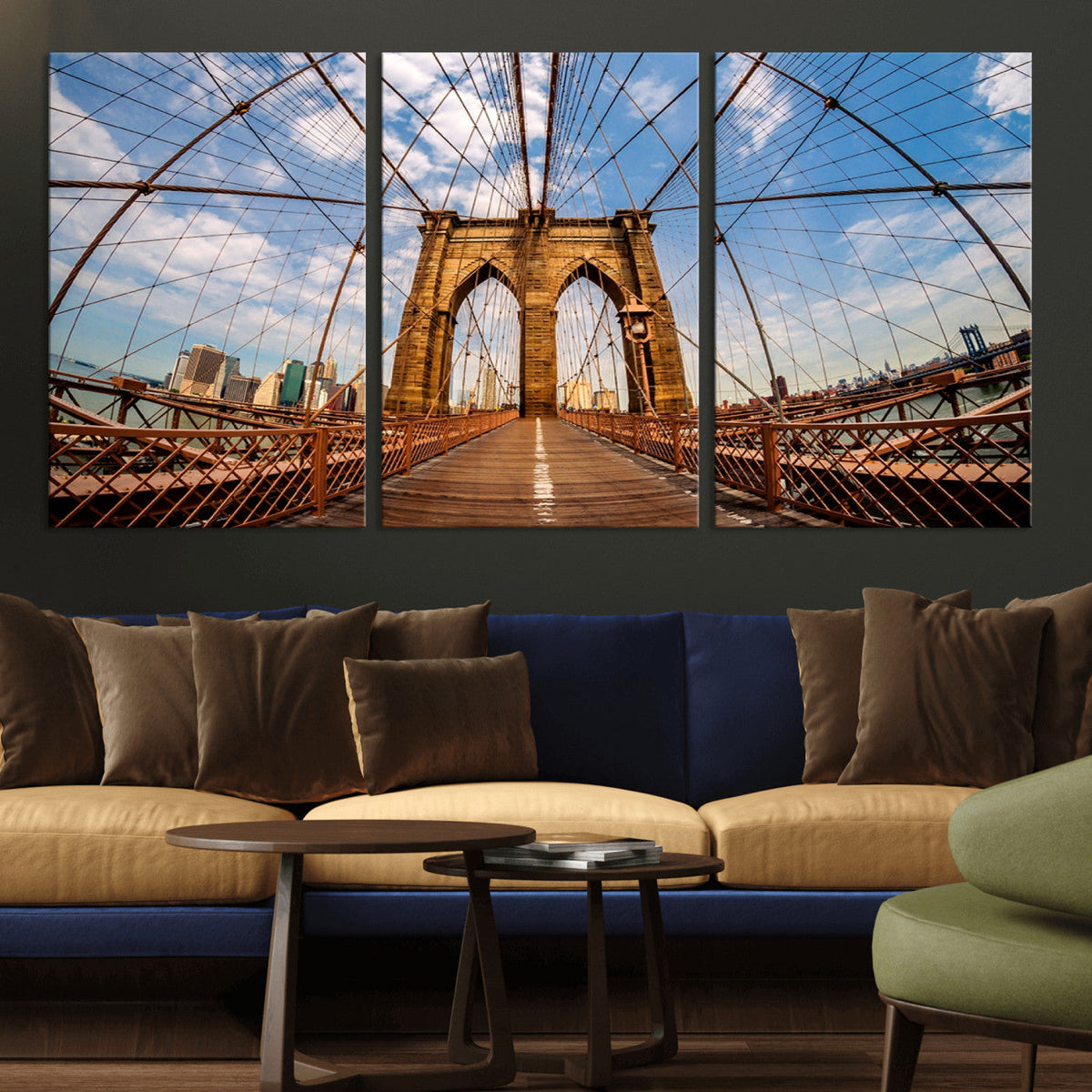 Brooklyn Bridge Manhattan Wall Art Canvas Print