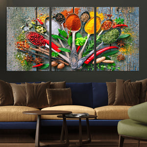 Spoonful of Spices Cooking Wall Art Canvas Print - Vibrant