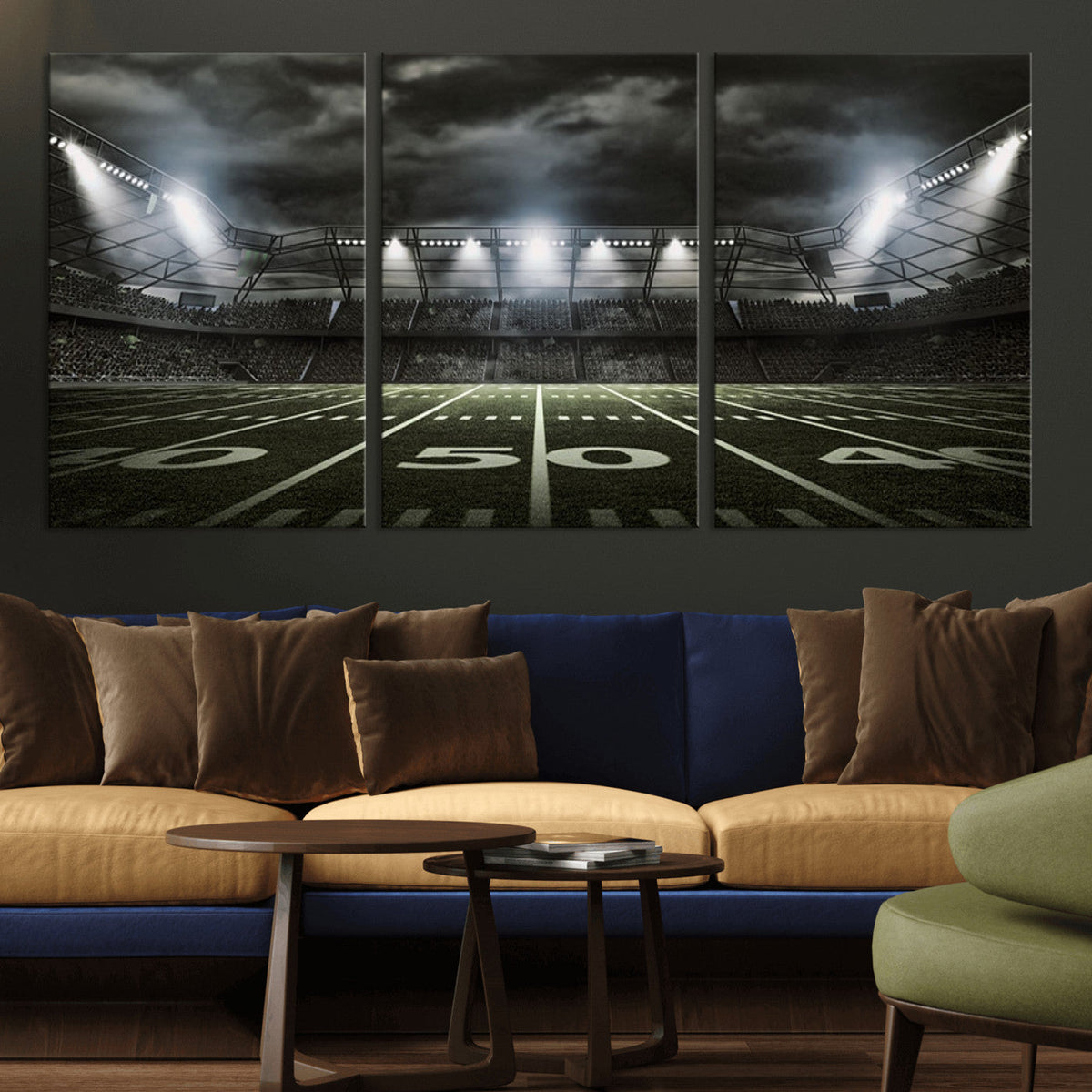 American Football Stadium Wall Art Canvas Print, Stadium