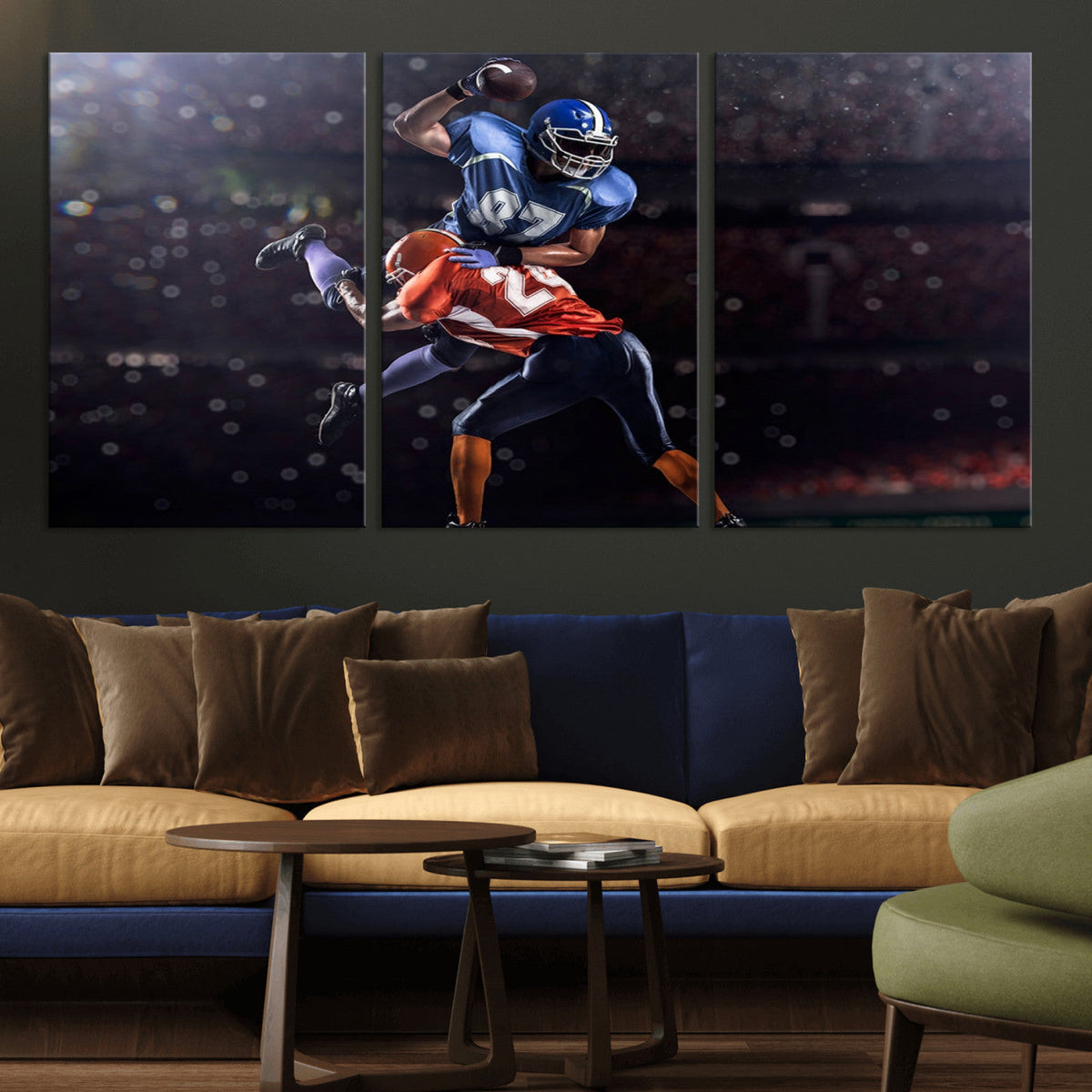American Football Wall Art Canvas Print, Stadium Sport Wall