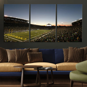 Oregon Ducks Football Team Print - Eugene Autzen Stadium