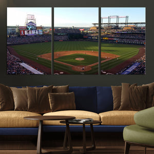 Colorado Rockies Coors Field Wall Art Canvas Print - MLB