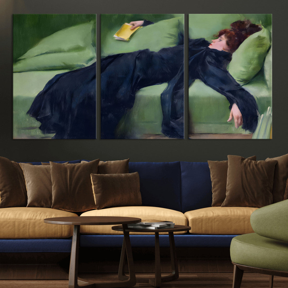 Decadent Girl by Ramon Casas Wall Art Canvas Print, Framed