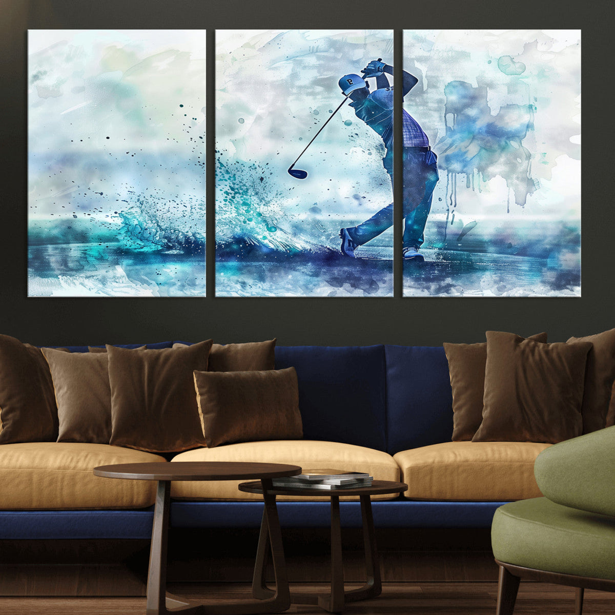 Golf Swing Wall Art Canvas Print - Sports-Inspired