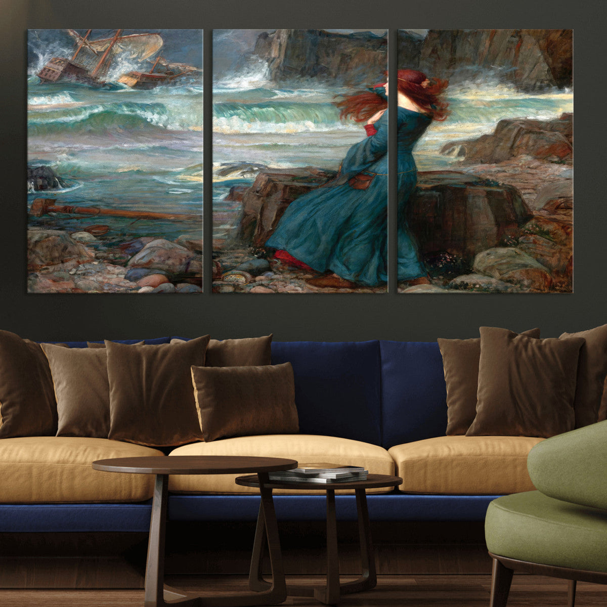 Miranda by the Shore Wall Art Canvas Print – Tempest Scene