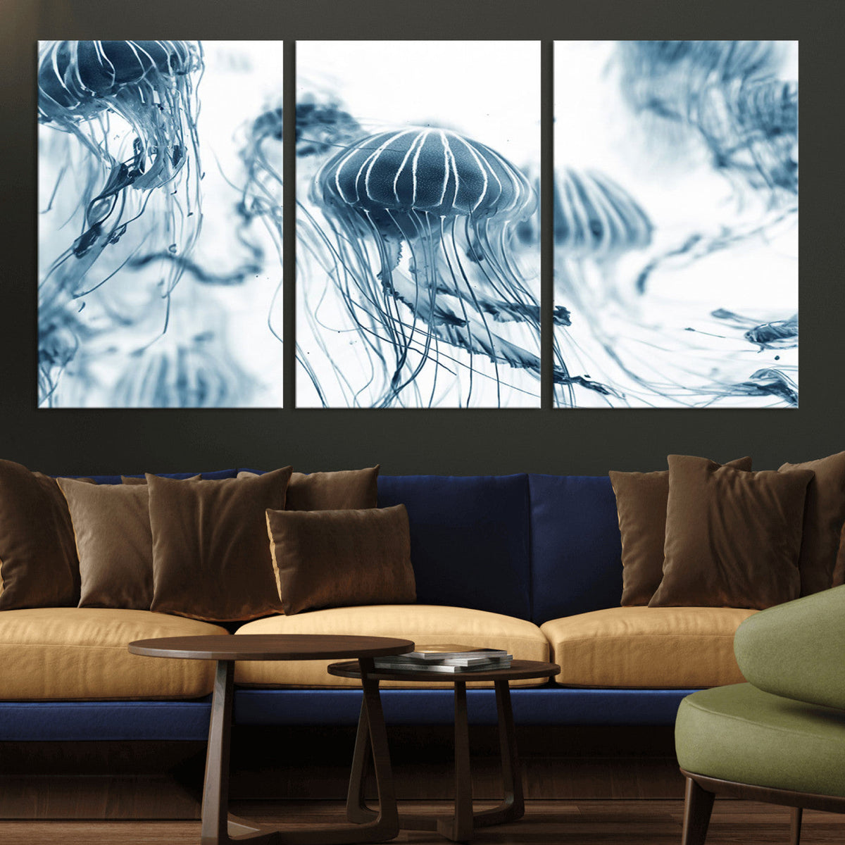 Abstract Jellyfish Canvas Print Wall Art