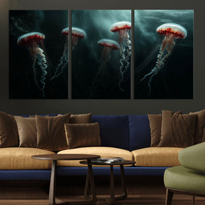 Abstract Jellyfish Wall Art Canvas Print