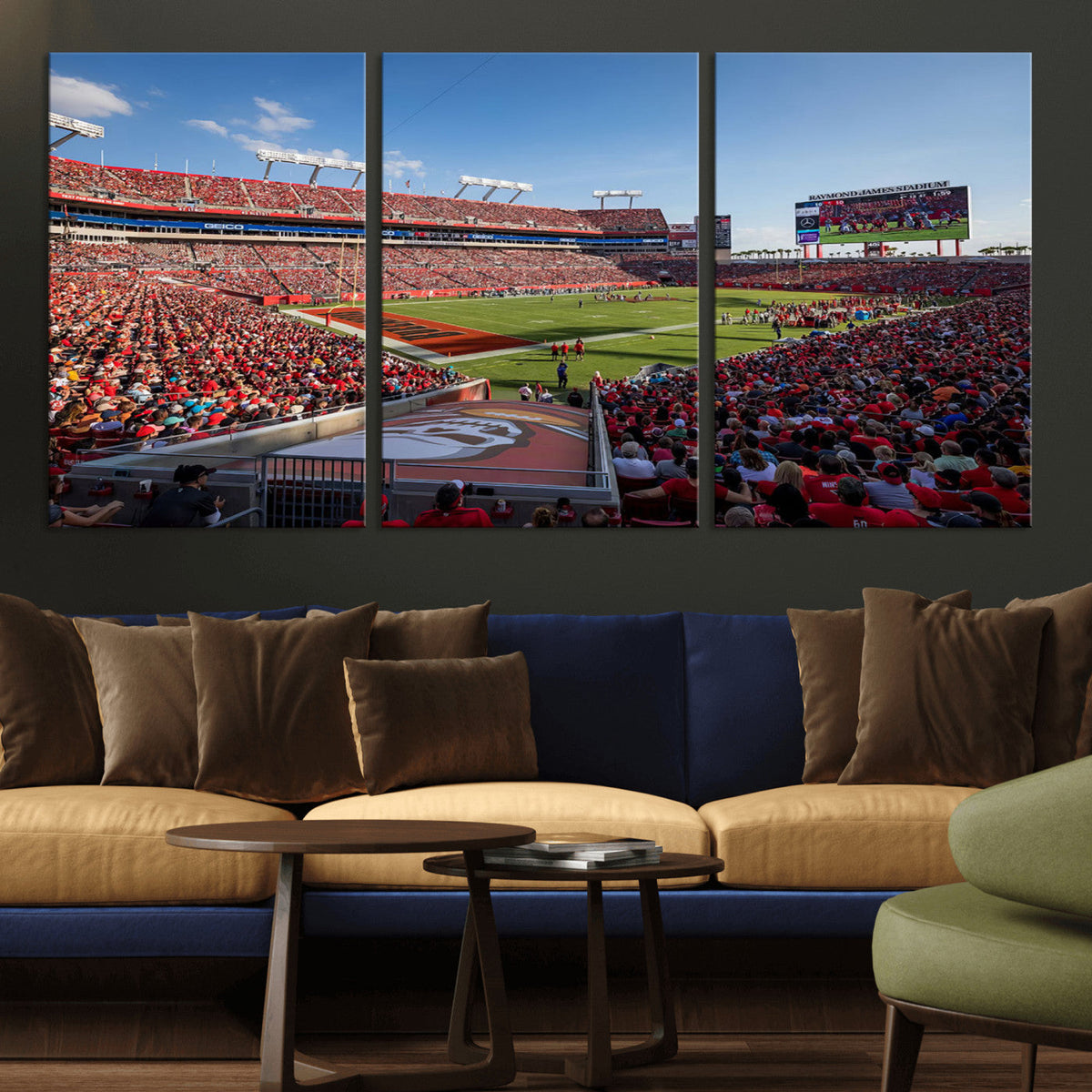 Florida Tampa Raymond James Stadium Wall Art Canvas Print -
