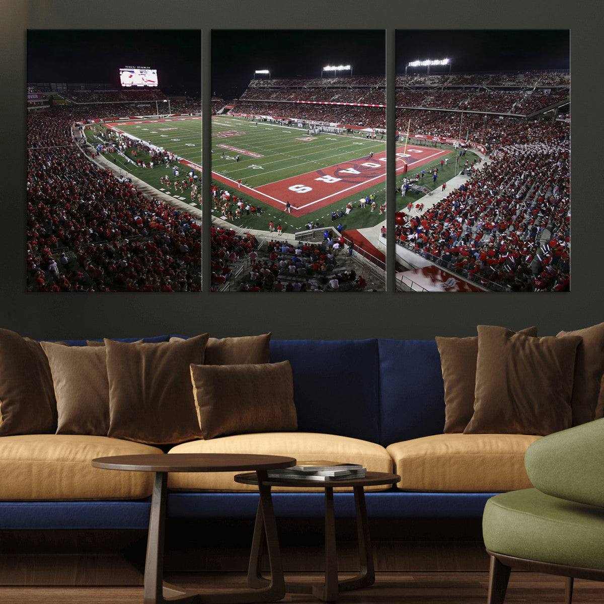 Houston Cougars Football Team Print - Houston TDECU Stadium