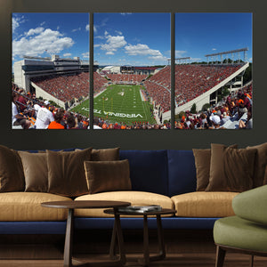 Virginia Tech Hokies Football Team Print - Blacksburg Lane