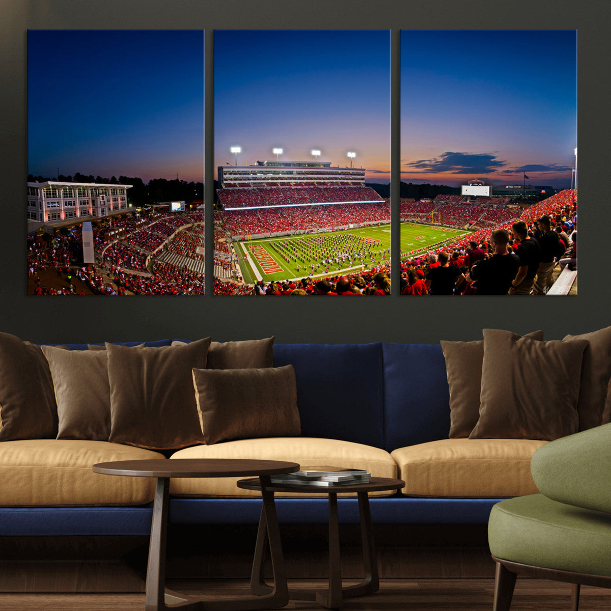 Wolfpack Football Team Wall Art Print - Raleigh