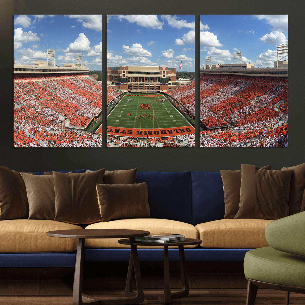 Oklahoma State Cowboys Football Team Print - Stillwater