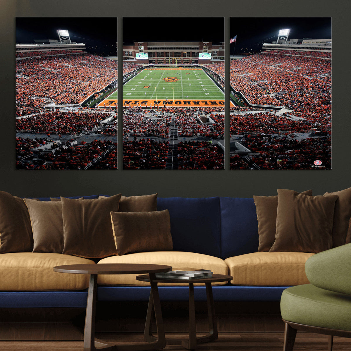 Oklahoma State Cowboys Canvas Print, Football Team Print -