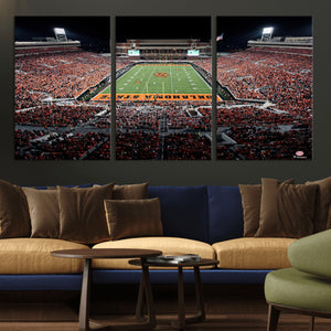 Oklahoma State Cowboys Canvas Print, Football Team Print -