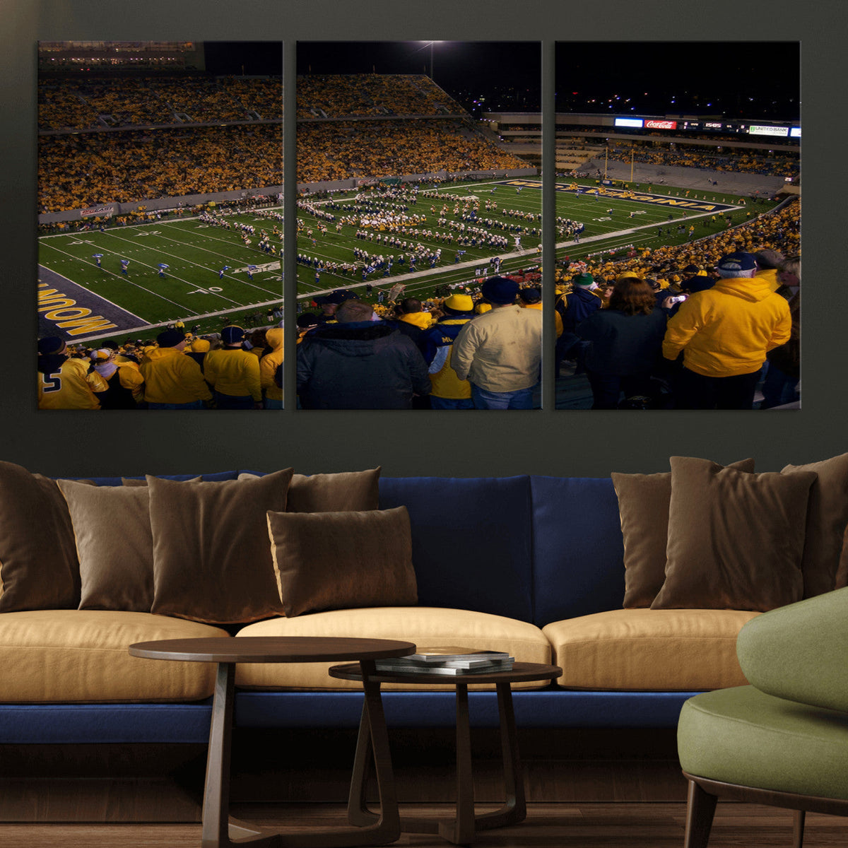 West Virginia Uni Mountaineers Football Team Print - Milan