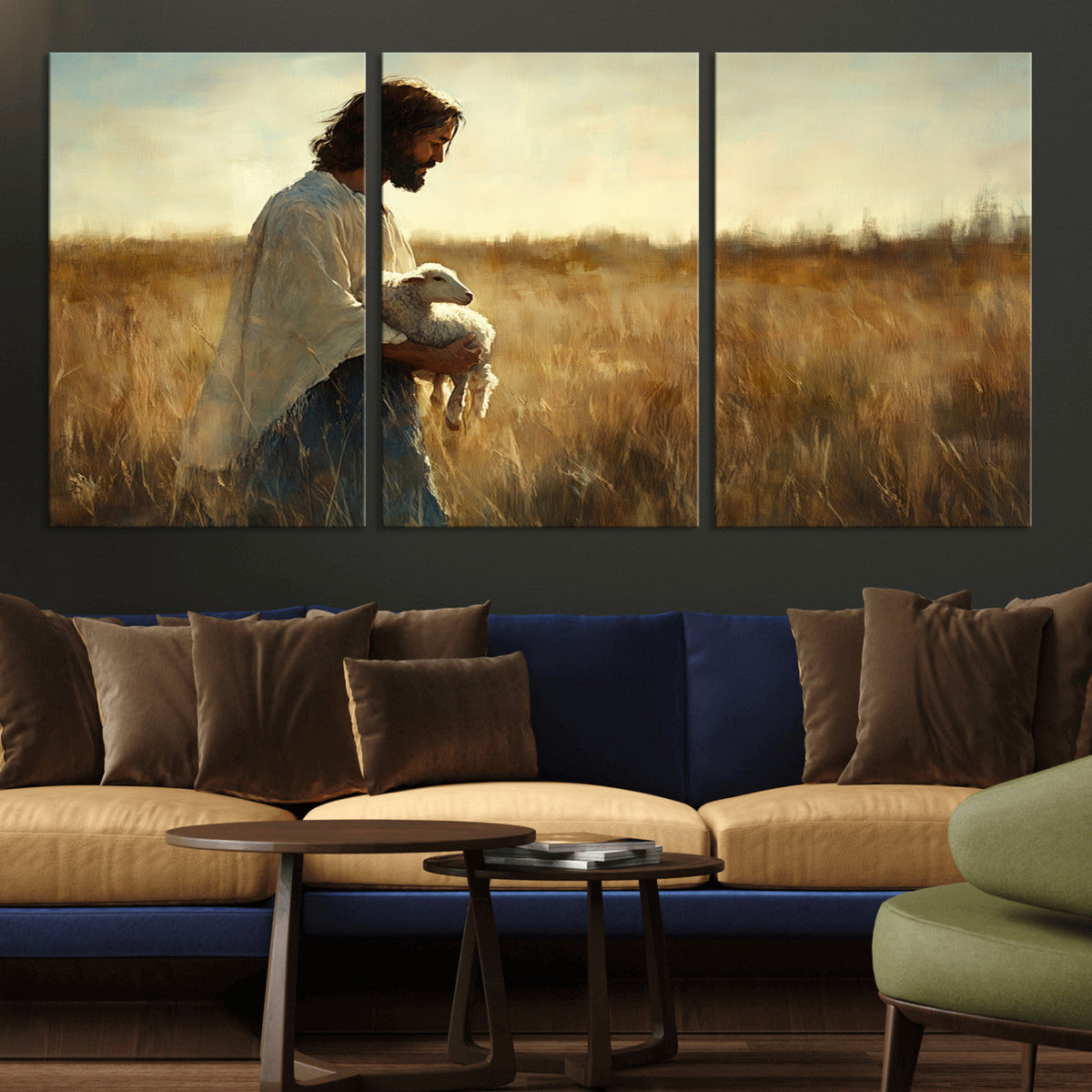 Jesus the Good Shepherd Wall Art Canvas Print -