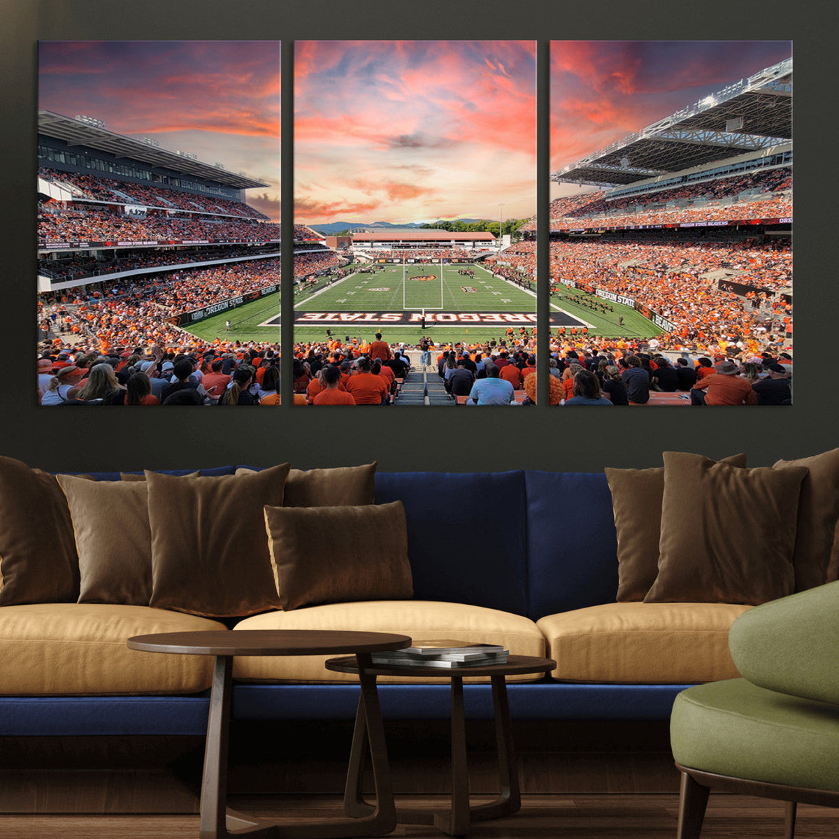 Oregon State Beavers Football Team Print - Corvallis Reser