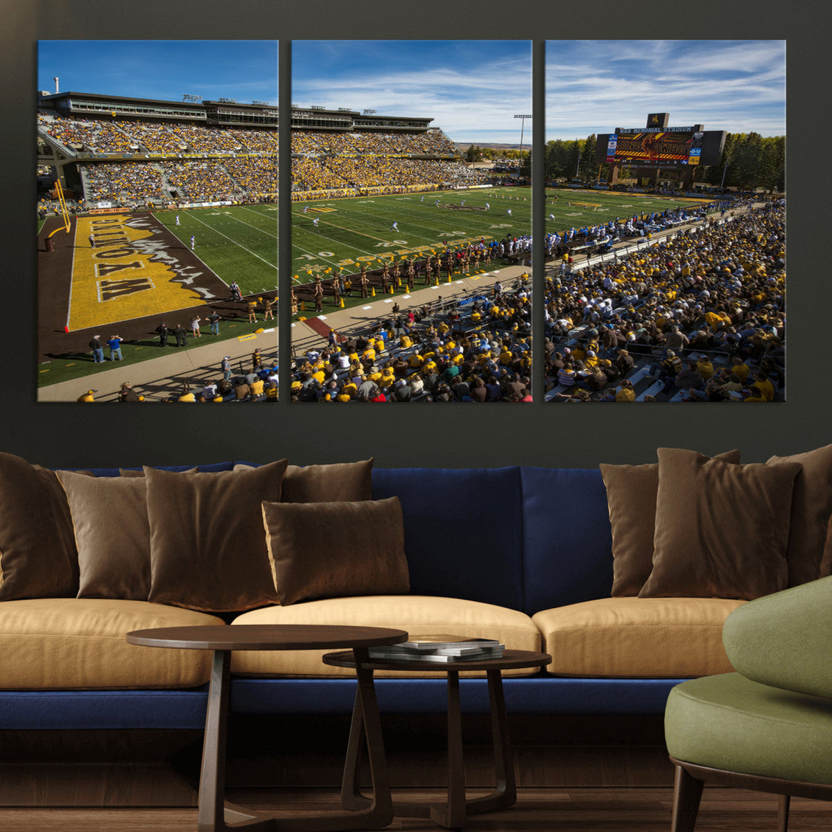 University of Wyoming Cowboys Football Team Print - Laramie