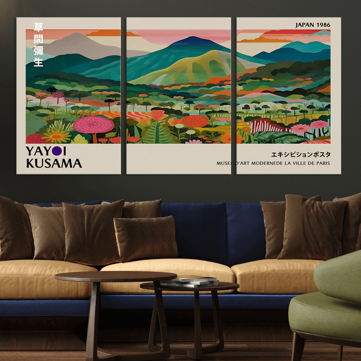 Yayoi Kusama Japan 1986 Canvas – Wabi Sabi Japanese Vibrant