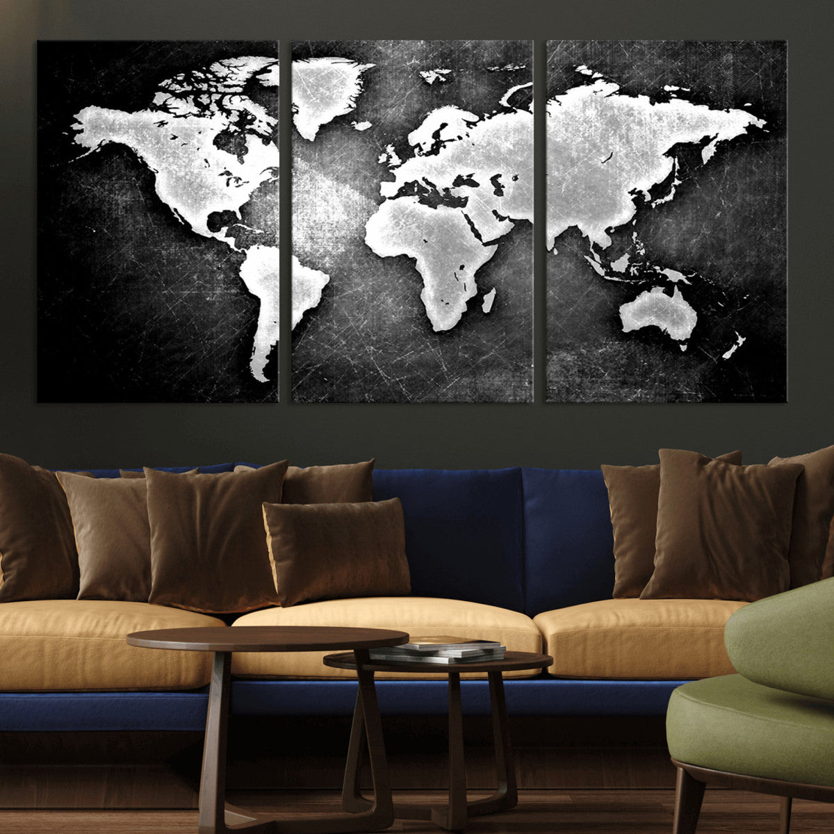 World Map Wall Art Canvas Print – Framed Wall Art for