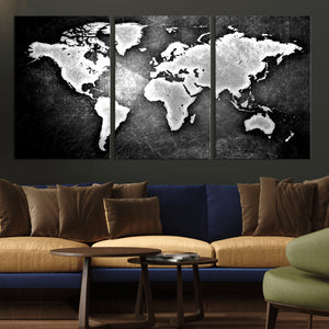 World Map Wall Art Canvas Print – Framed Wall Art for