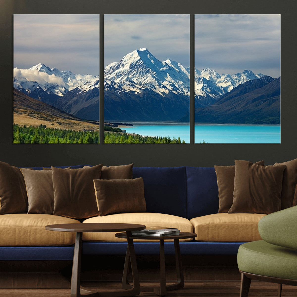 Mount Cook and Lake Pukaki Canvas Wall Art Print – Majestic
