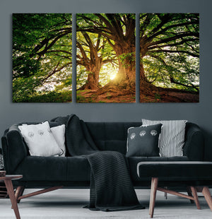 Majestic Ancient Tree Wall Art, NatureCanvas Print, Woodland