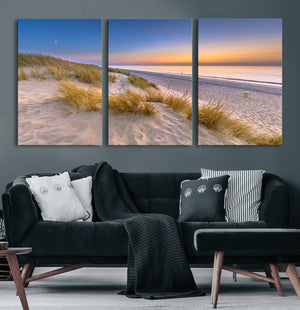 Sunrise On The Beach Wall Art Canvas Print