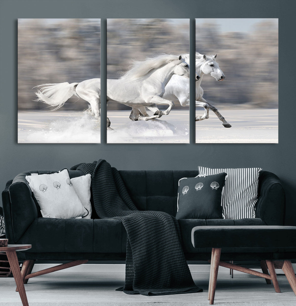 The White Horses Wall Art, Framed White Horses Wall Art