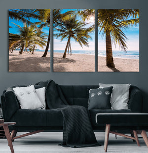 Palm Beach Tropical Island Wall Art Canvas Print