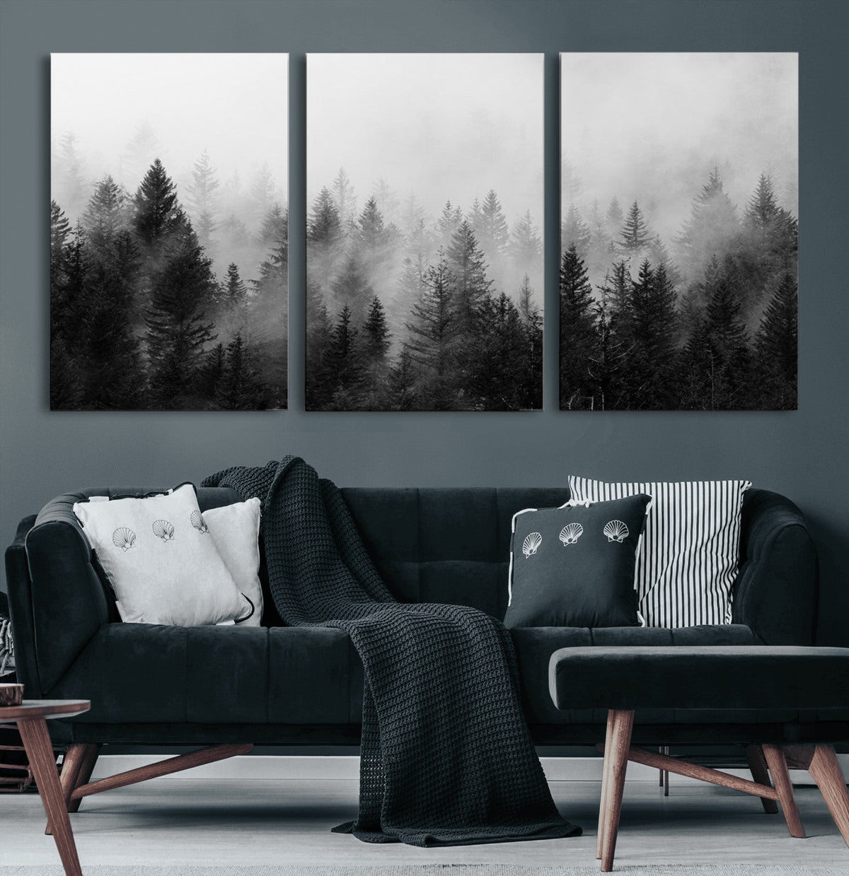 Fogy Forest Canvas Wall Art Print - Mountain Wall Art with