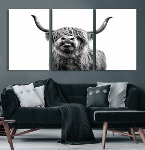 Fanny Scottish Highland Cow Cattle Art Print Farmhouse Wall