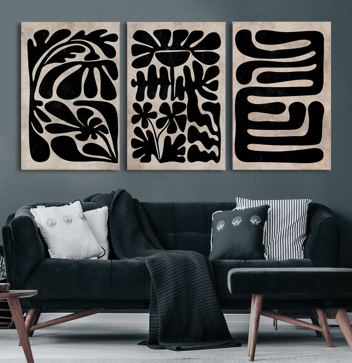 Canvas Print Wall Art Abstract Art Boho, Framed Boho Art