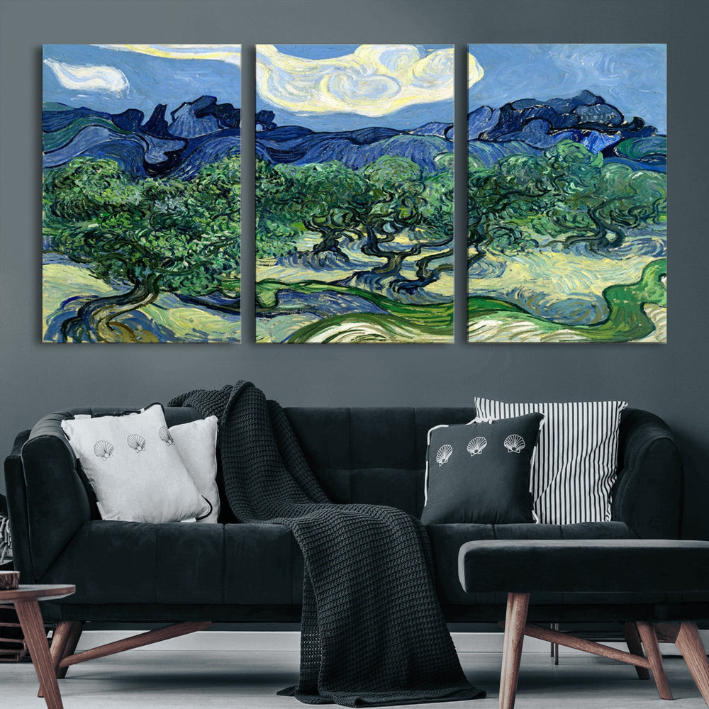 Olive Trees Van Gogh Wall Art Canvas Print