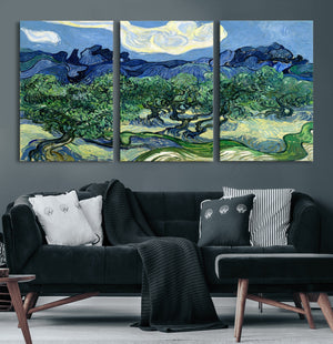 Olive Trees Van Gogh Wall Art Canvas Print