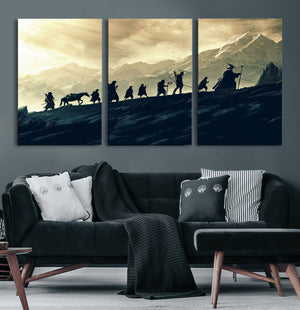 Fellowship Journey Wall Art – Fantasy Adventure Canvas Print