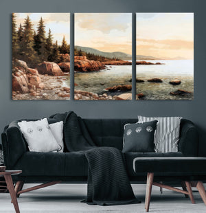 Serene Coastal View of Acadia National Park Wall Art -