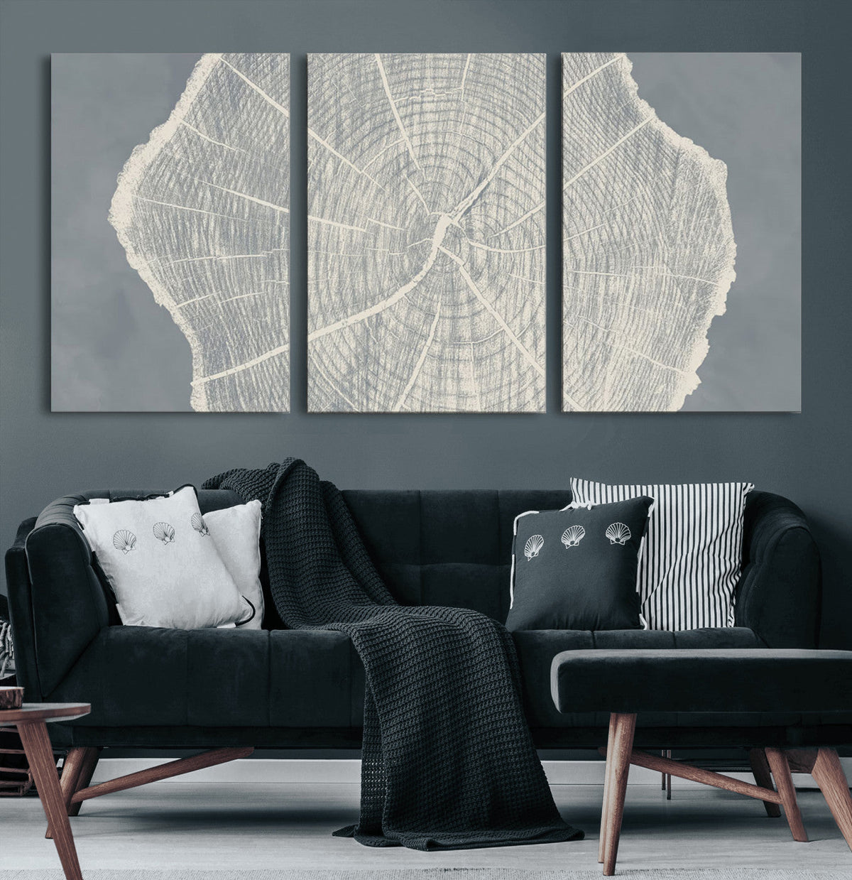 Abstract Tree Ring Wall Art Canvas Print – Nature-Inspired,
