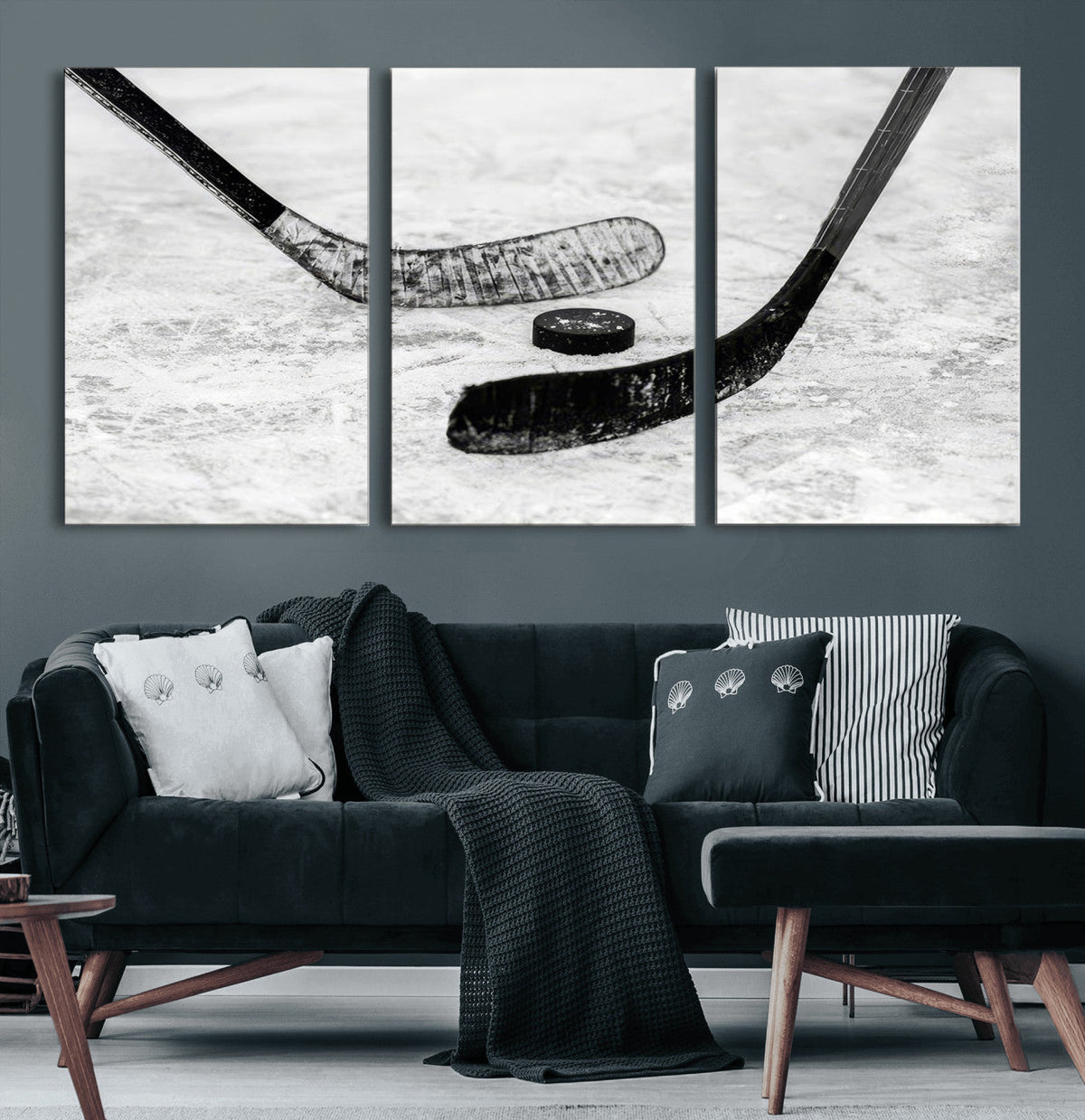 Winter Ice Hockey Sport Canvas Wall Art Print - Hockey Wall