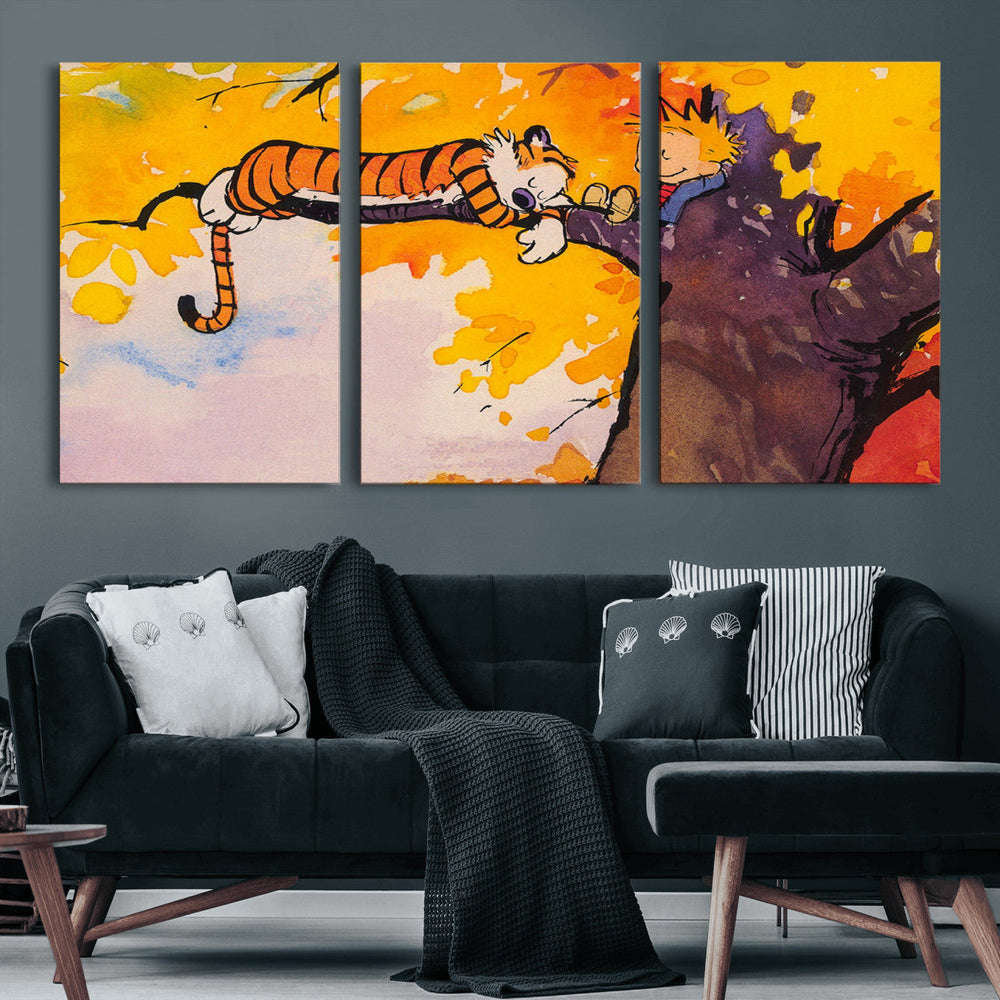 High-Quality Giclee Canvas Print – Framed Calvin Wall Art